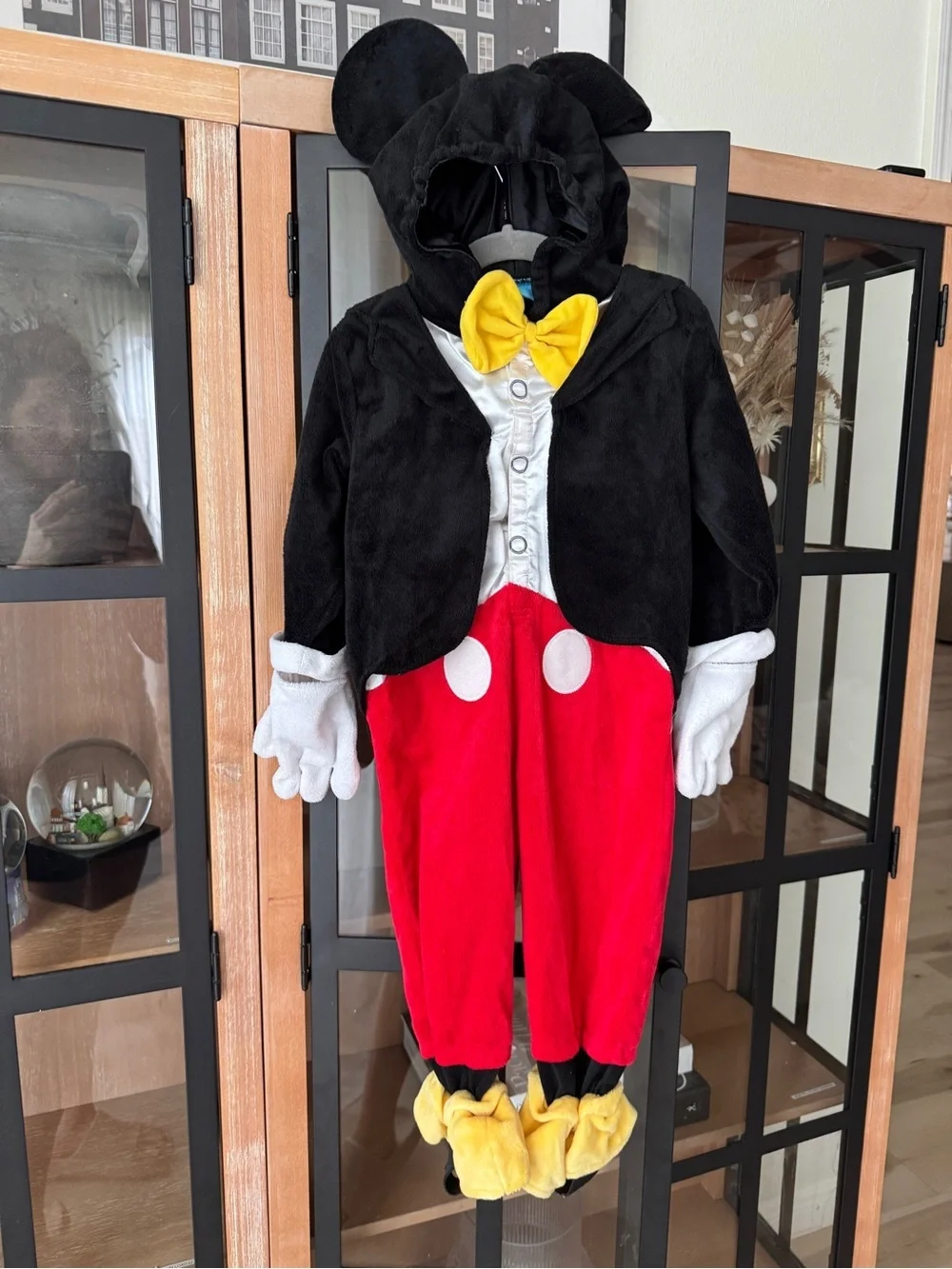 Y2k Disney Mickey Mouse tuxedo costume jumpsuit toddler baby bowtie hooded ears